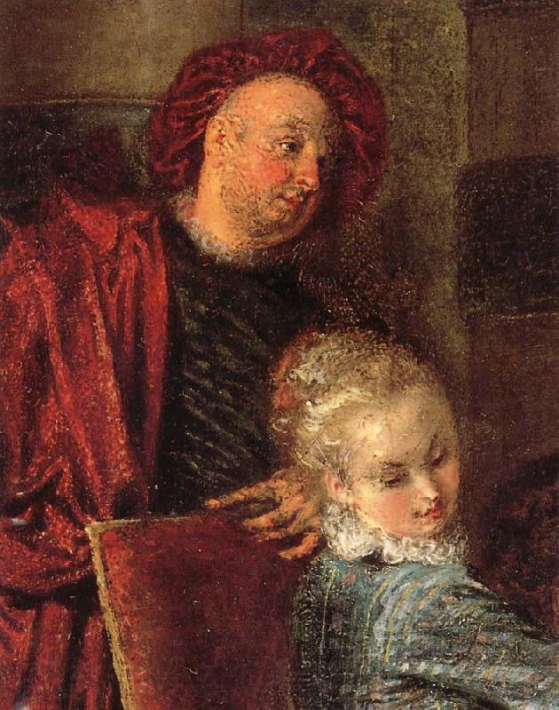 Jean-Antoine Watteau Details of The Music-Party Norge oil painting art